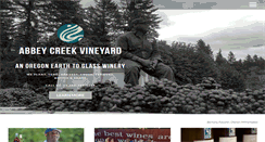 Desktop Screenshot of abbeycreekvineyard.com