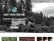 Tablet Screenshot of abbeycreekvineyard.com